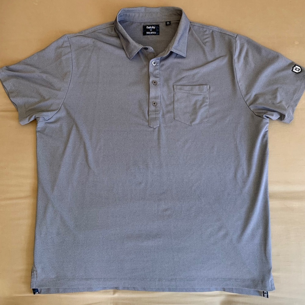 FootJoy x Todd Snyder Golf Polo Shirt Mens 2XL XXL Grey Micro Knit Short Sleeve